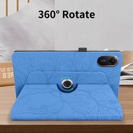 Чехол-книжка Tree Life Embossed Rotation Leather для Xiaomi Redmi Pad 2 - синий