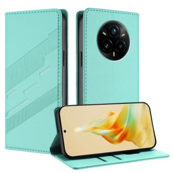 Чехол-книжка Embossed Multi-functional Wallet Retro Leather на Realme 14 Pro+ - зеленый