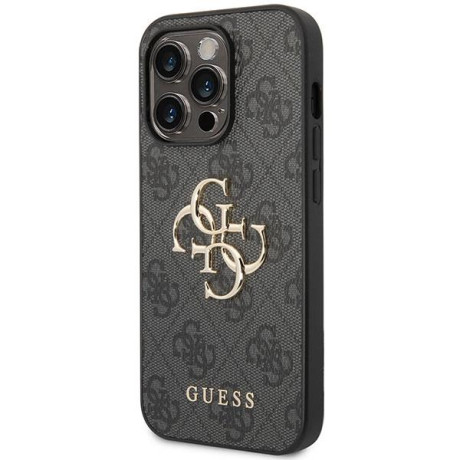 Оригинальный чехол Guess Big Metal Logo для iPhone 15 Pro Max - Gray