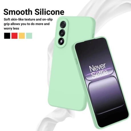 Силиконовый чехол Solid Color Liquid Silicone на OnePlus Nord 5 / Ace 5 Ultra - зеленый
