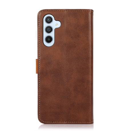 Чохол-книжка KHAZNEH Dual-color Cowhide для Samsung Galaxy A05s - коричневий