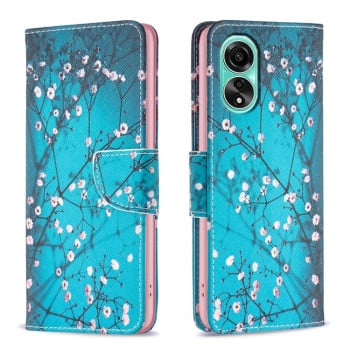 Чехол-книжка Colored Drawing Pattern для OPPO A78 4G - Blossom