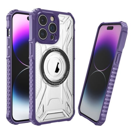 Протиударний чохол Double-sided Non-slip with Magsafe Magnetic для iPhone 15 Pro - фіолетовий