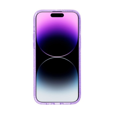Противоударный чехол Terminator Style Glitter для iPhone 15 Plus - фиолетовый