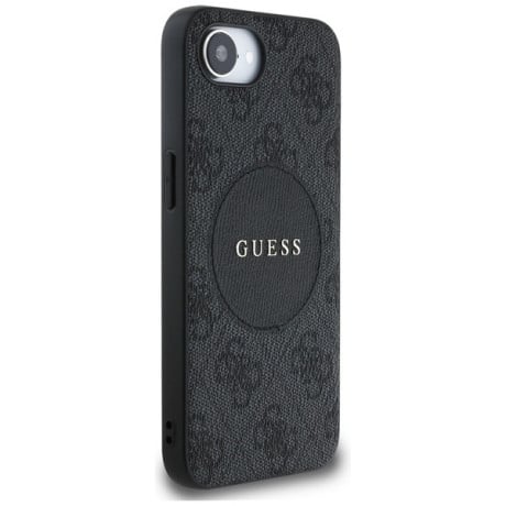 Оригінальний чохол Guess 4G Circle Classic MagSafe для iPhone 16e - black