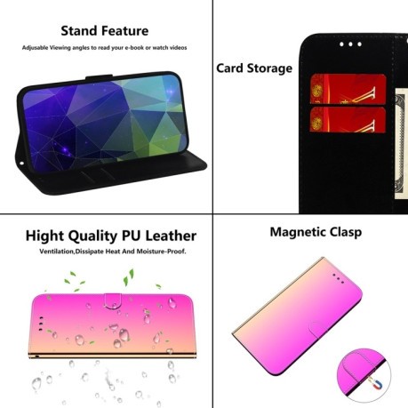 Чехол-книжка Lmitated Mirror для Xiaomi Redmi Note 12 4G - разноцветный