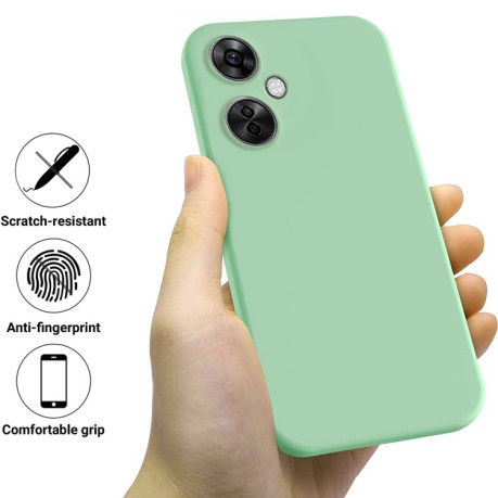 Силиконовый чехол Solid Color Liquid Silicone для OnePlus Nord N30/CE 3 Lite - зеленый