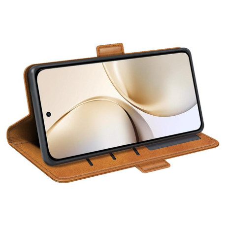 Чохол-книжка Dual-side Magnetic Buckle для Realme 14 Pro+ - жовтий