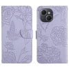 Чохол-книжка Skin Feel Butterfly Embossed на Tecno Spark 40C — фіолетовий