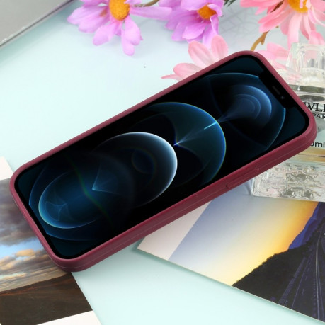 Противоударный чехол Nano Silicone (Magsafe) для iPhone 12 Pro Max - бордовый