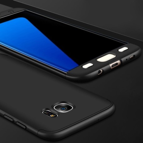 Противоударный чехол GKK Three Stage Splicing на Samsung Galaxy S7 Edge - черный