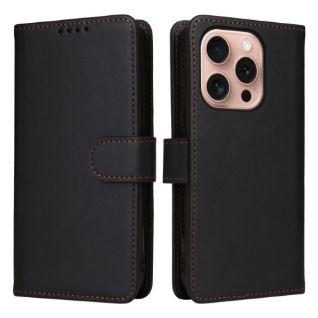 Чохол-книжка BETOPNICE BN-005 2 in 1 Detachable Imitate Genuine Leather для iPhone 16 Pro - чорний