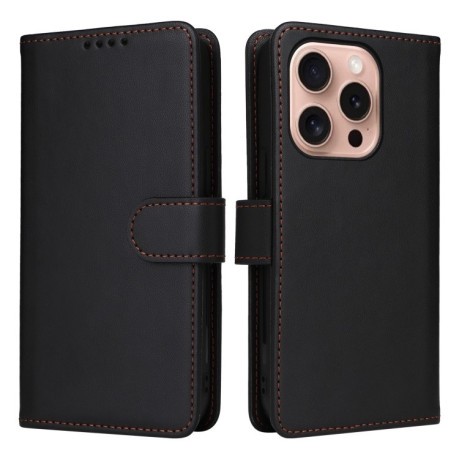 Чехол-книжка BETOPNICE BN-005 2 in 1 Detachable Imitate Genuine Leather для iPhone 16 Pro Max - черный