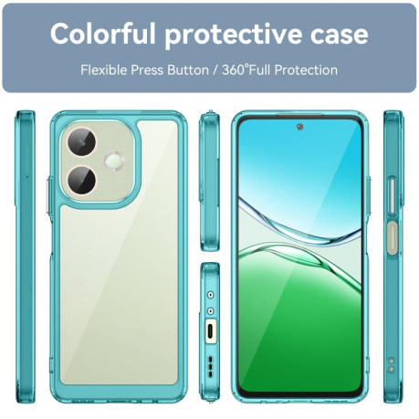 Противоударный чохол Colorful Acrylic Series для OPPO A5 Pro 5G - синий