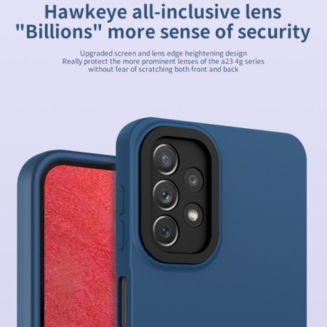 Противоударный чехол Eagle Eye Lens Oily для Samsung Galaxy A23 4G - синий