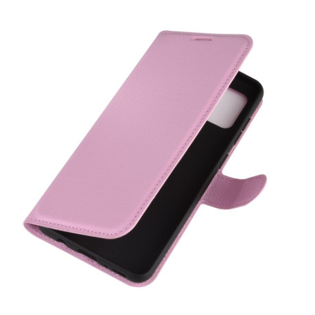 Чехол-книжка Litchi Texture на Samsung Galaxy A31 - розовый