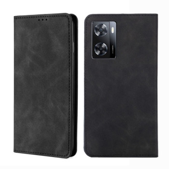Чехол-книжка Retro Skin Feel Business Magnetic на  OnePlus Nord N20 SE/OPPO A57s  - черный