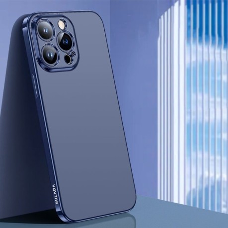Чехол SULADA Electroplating Frosted TPU на iPhone 15 Pro Max - голубой