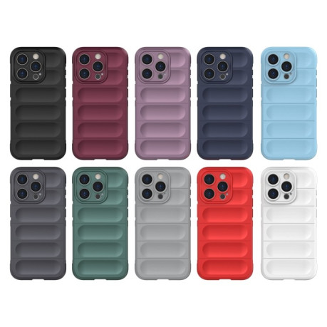 Силиконовый чехол Magic Flannel для iPhone 15 Pro - синий