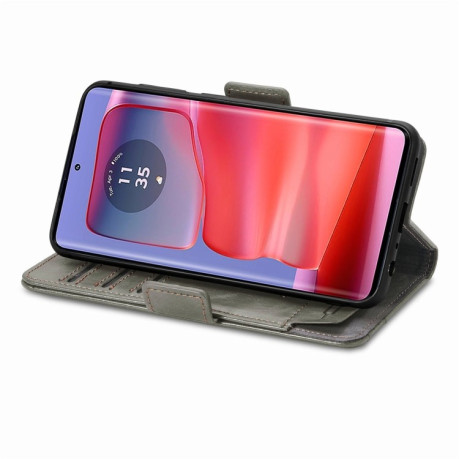 Чохол-книжка Dual-side Magnetic Buckle для Motorola Edge 50 Ultra - сірий