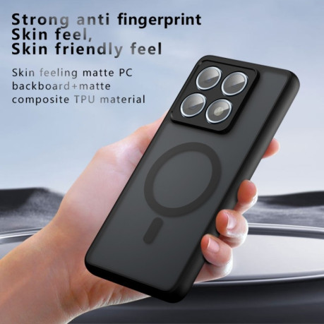 Противоударный чехол Armor Precise Hole PC Hybrid TPU для Xiaomi 14T Pro - черный
