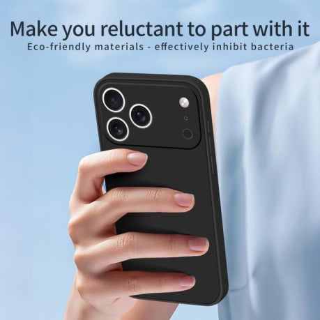 Силиконовый чехол ENKAY Liquid Silicone на iPhone 17 Pro - синий