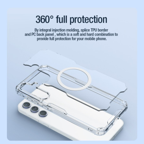 Чехол NILLKIN Ultra Clear Magsafe для Samsung Galaxy A55 5G - прозрачный