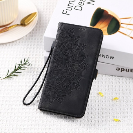 Чохол-книжка Totem Embossed Magnetic Leather для iPhone 16 - чорний