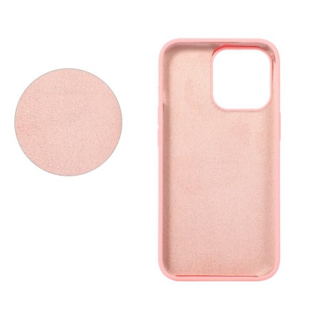 Силиконовый чехол Solid Color Liquid на iPhone 14 - розовый