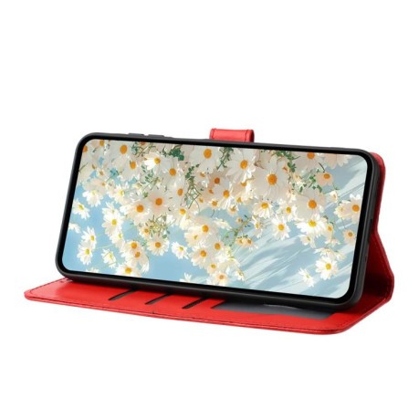 Чехол-книжка Daisy Embossed Leather для Samsung Galaxy F16 5G / M16 5G - красный