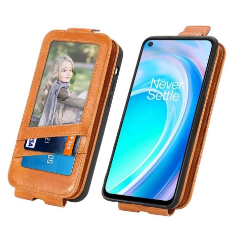 Фліп-чохол Zipper Wallet Vertical для Realme 9 Pro/OnePlus Nord CE 2 Lite 5G - коричневий
