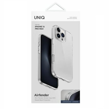 Оригінальний чохол UNIQ Air Fender на iPhone 16 Pro Max - Clear