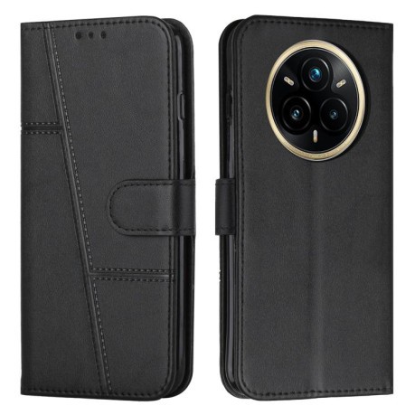 Чохол-книжка Stitching Calf Texture для Realme 14 Pro+ - чорний