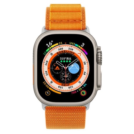 Ремінець Nylon Loop для Apple Watch Ultra 49mm /45mm /44mm /42mm - помаранчевий