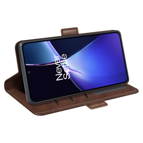 Чохол-книжка Dual-side Magnetic Buckle для OnePlus Nord CE4 Lite 5G - коричневий
