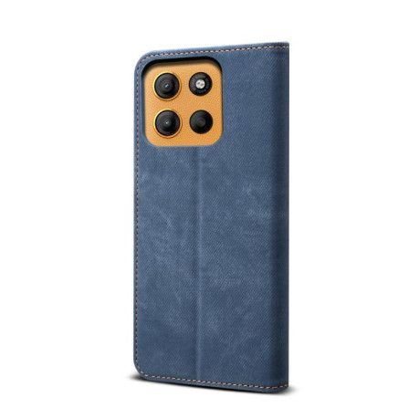Чохол книжка Denim Texture Casual Style на Motorola Moto G15 - синій