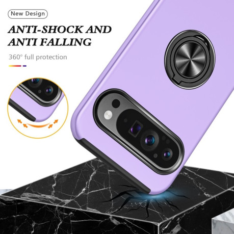 Протиударний чохол HMC 360 Degree Rotating Holder для Google Pixel 9 Pro - фіолетовий