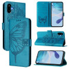 Чехол-книжка Embossed Butterfly для Samsung Galaxy M06 5G - синий