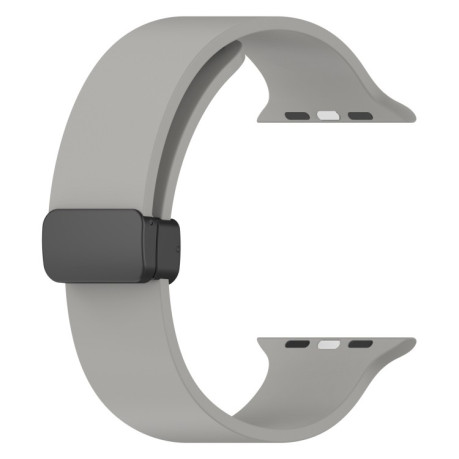 Силиконовый ремешок Magnetic Black Buckle Smooth для Apple Watch Series 8/7 41mm / 40mm / 38mm - серый