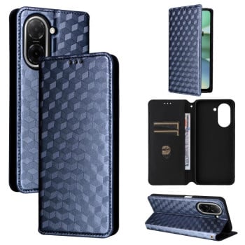 Чехол-книжка Cubic Grid Texture Flip Leather для Xiaomi Redmi A5 4G 173.3mm - синий