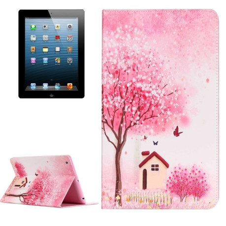 Чохол-книжка Painting Pink Happy Cottage Pattern на iPad 4/iPad 3/iPad 2