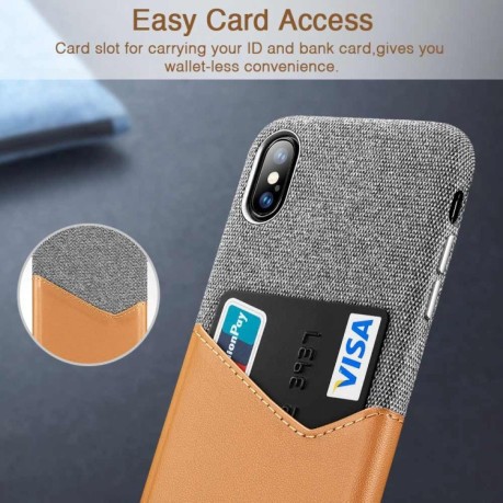 Чохол з відділенням для кредитних карток ESR Metro Series на iPhone XS / X-коричневий