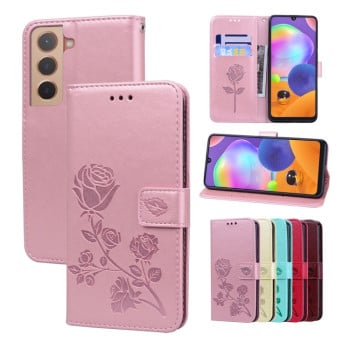 Чохол-книжка Rose Embossed Samsung Galaxy S22 5G - рожеве золото