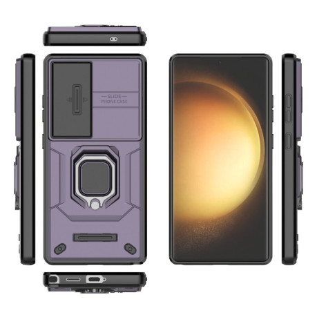 Протиударний чохол Sliding Camshield для Samsung Galaxy S25 Ultra 5G - фіолетовий