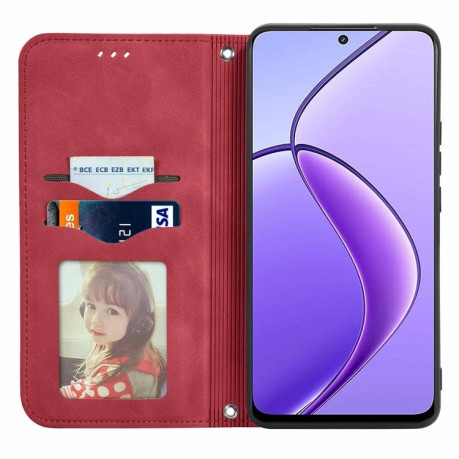 Чехол-книжка Retro Skin Feel Business Magnetic для Realme 13 5G/12 5G/12X 5G - красный