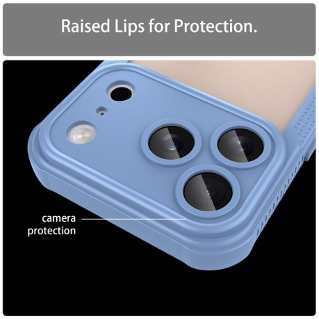 Противоударный чехол Armor Glaze PC Hybrid для iPhone 17 Pro - синий