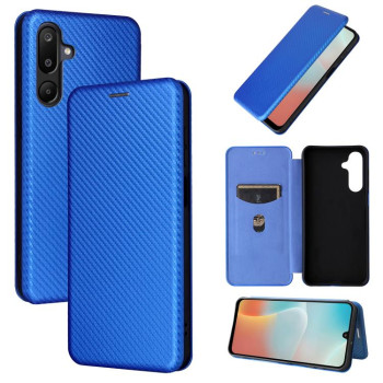 Чехол-книжка Carbon Fiber Texture на Samsung Galaxy M16 5G / F16 5G - синий