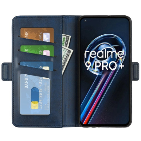 Чехол-книжка Dual-side Magnetic Buckle для Realme 9 Pro Plus/ Realme 9 4G - синий