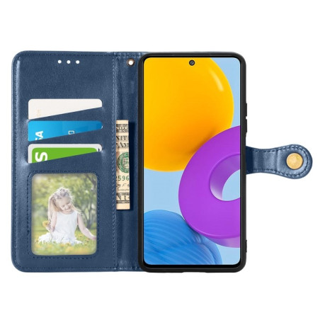 Чехол-книжка Retro Solid Color на Samsung Galaxy M52 5G - синий