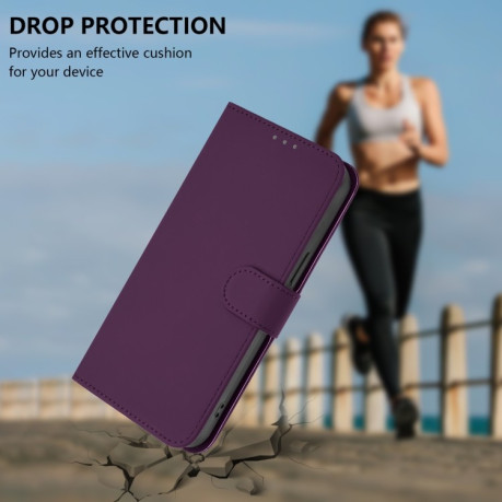 Чехол-книжка Skin Feel Solid Color Leather для Infinix Zero 30 4G - фиолетовый
